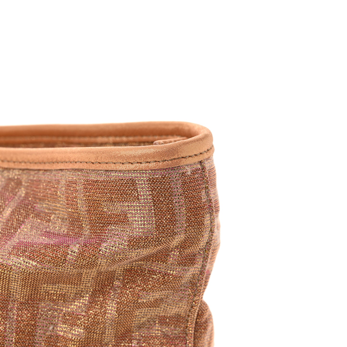 Metallic Lurex Zucca Medium Roll Tote Arancio