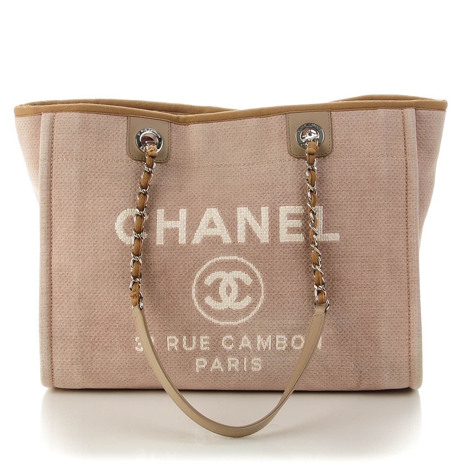 Chanel Canvas Small Deauville Tote Ecru 1 of 8