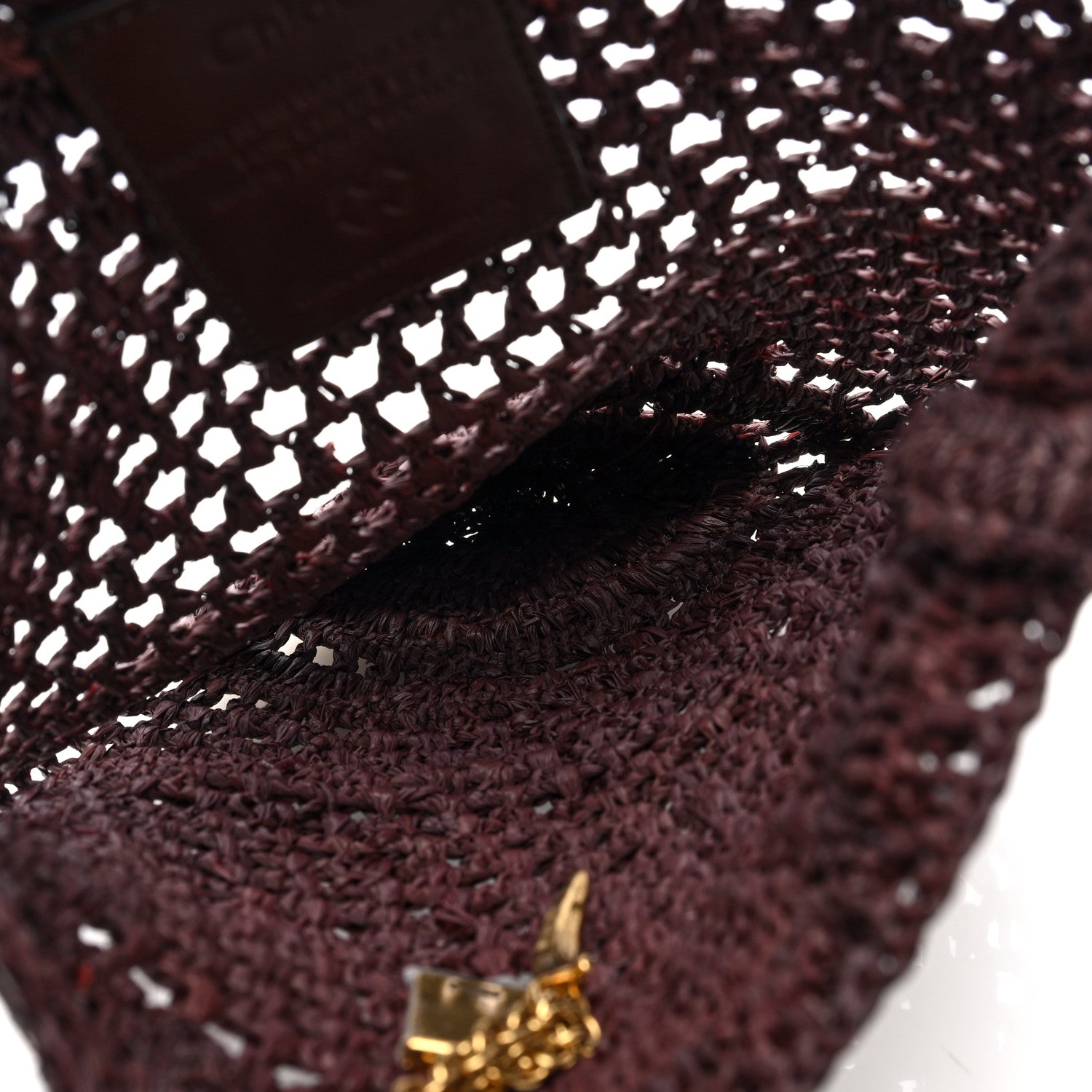 Chloe Raffia Small Summer Banana Tote Kohl Brown 5 of 9