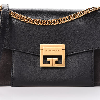 Givenchy Goatskin Suede Small GV3 Shoulder Bag Black 7 of 11
