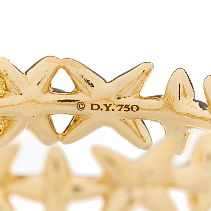 David Yurman 18K Yellow Gold Diamond Starburst Constellation Ring 54 7 4 of 4