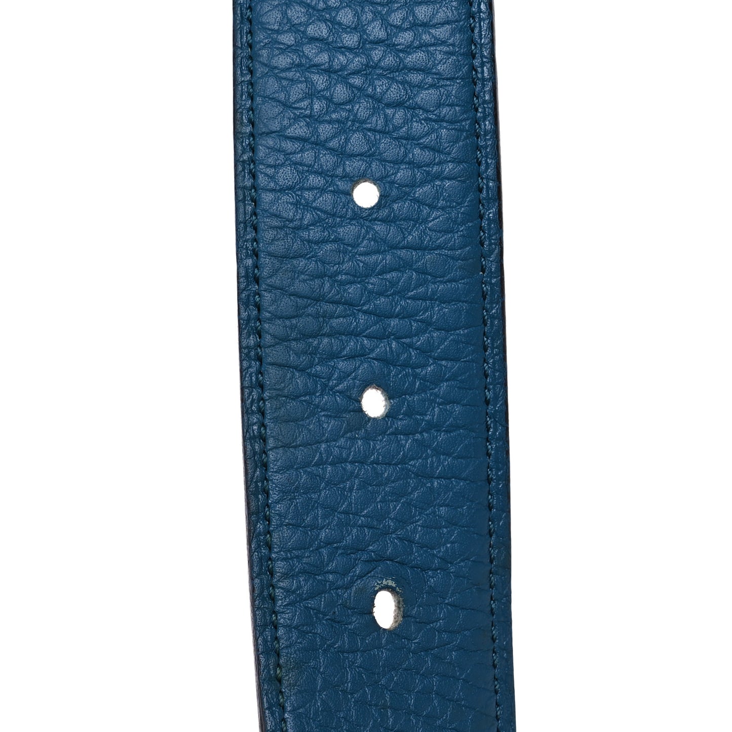Box Togo 32mm Au Carre H Belt 85 34 Bleu Izmir Chocolate
