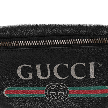Gucci Grained Calfskin Small Logo Belt Bag Black 7 of 9