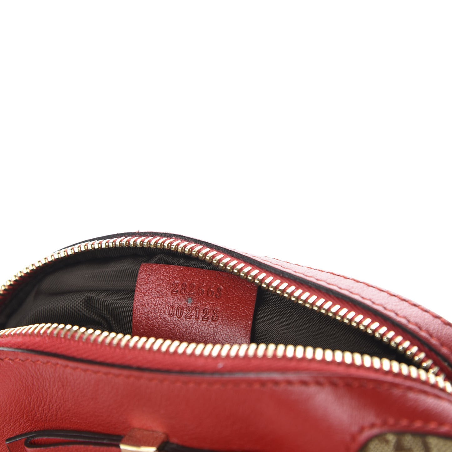 Monogram Cosmetic Case Brown Red