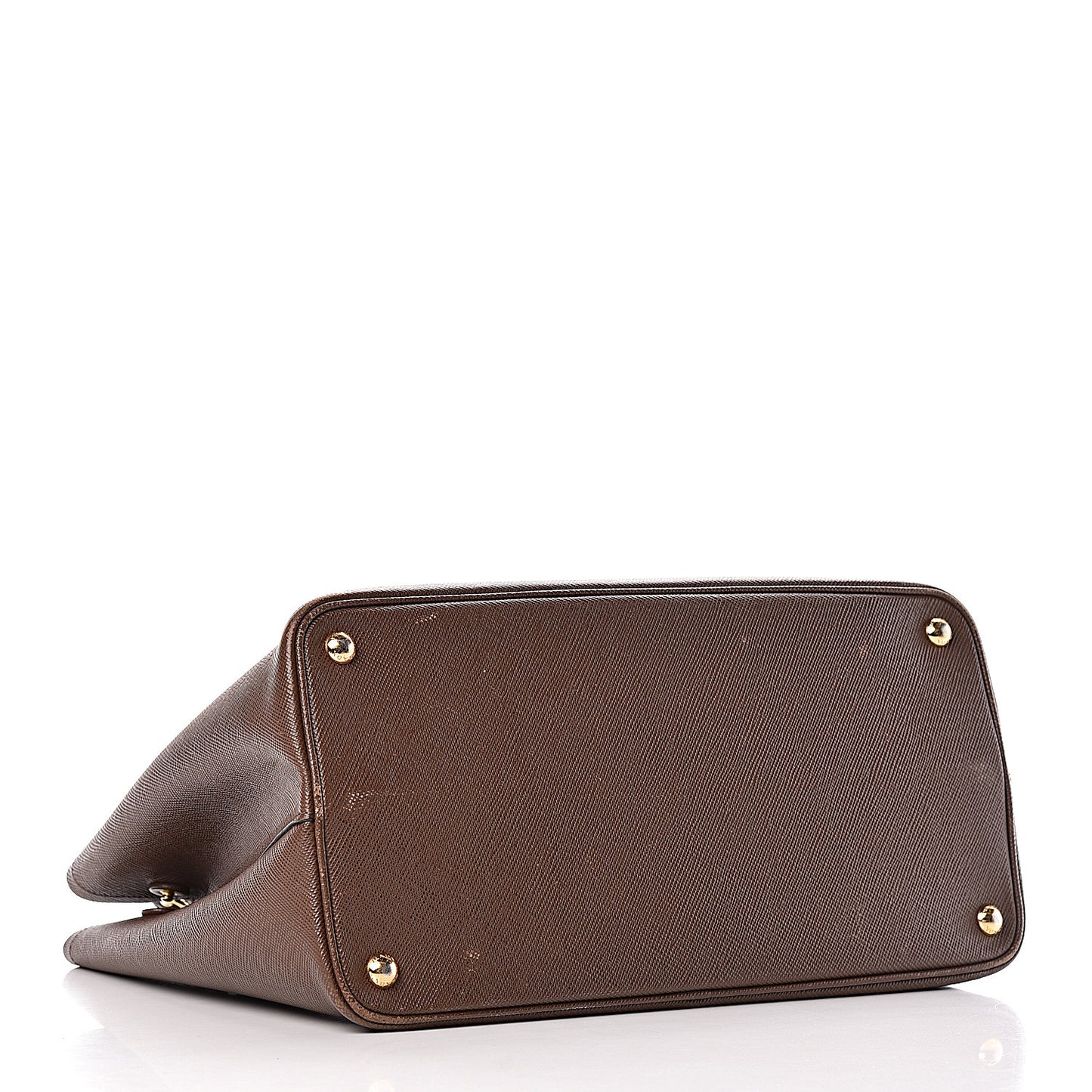 Saffiano Cuir Large Double Bag Cacao