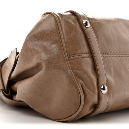 Miu Miu Vitello Lux Mini Bow Bag Cammeo 9 of 15