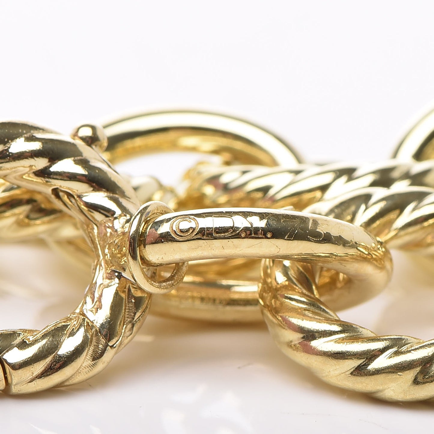 18K Yellow Gold 12mm Large Oval Link Bracelet