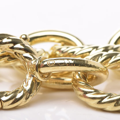 David Yurman 18K Yellow Gold 12mm Large Oval Link Bracelet 5 of 5