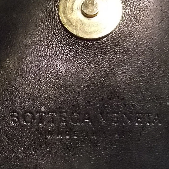 Nappa Intrecciato Shoulder Bag Ebano Nero