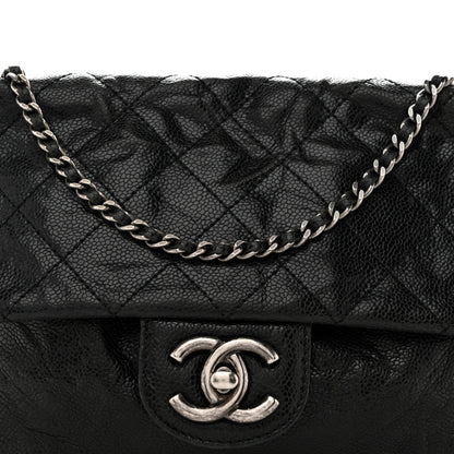 Chanel Caviar Quilted Medium Elastic Flap Black 8 of 16