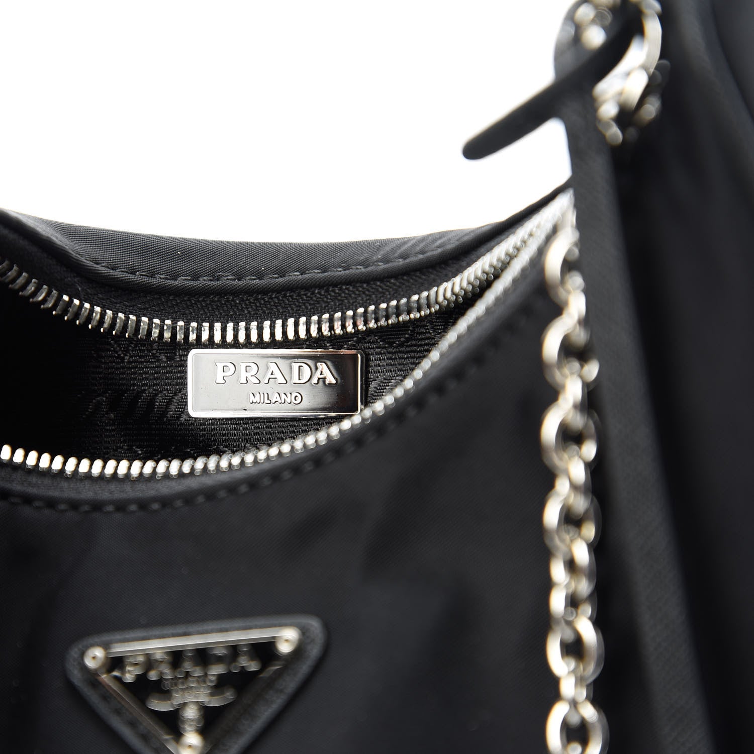 Prada Nylon Re-Edition 2005 Shoulder Bag Black 8 of 10