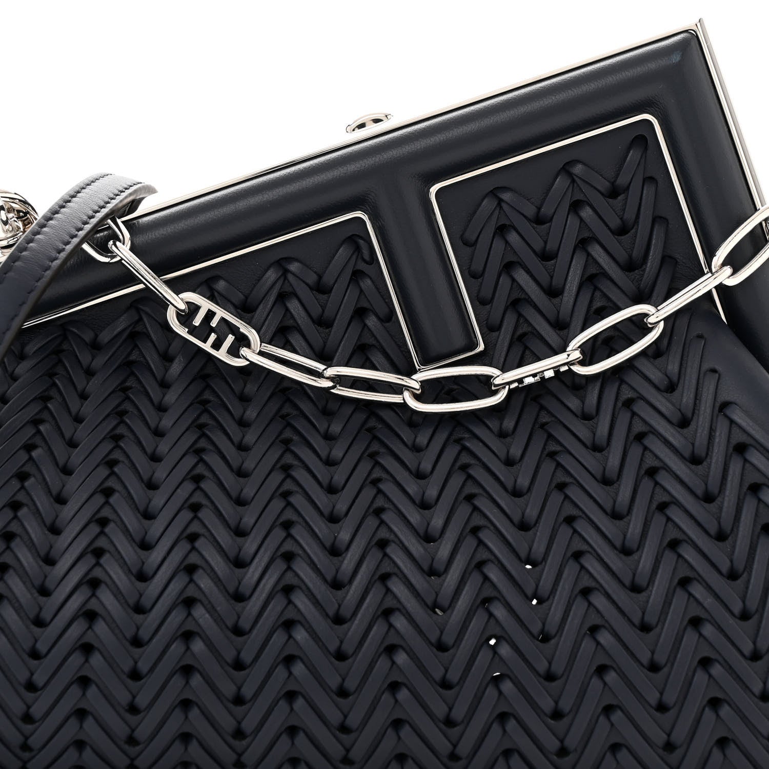 Fendi Vitello Grace Intreccio Nappa Small Fendi First Midnight 7 of 11