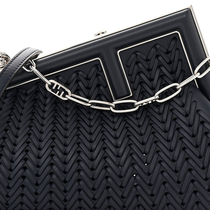 Fendi Vitello Grace Intreccio Nappa Small Fendi First Midnight 7 of 11