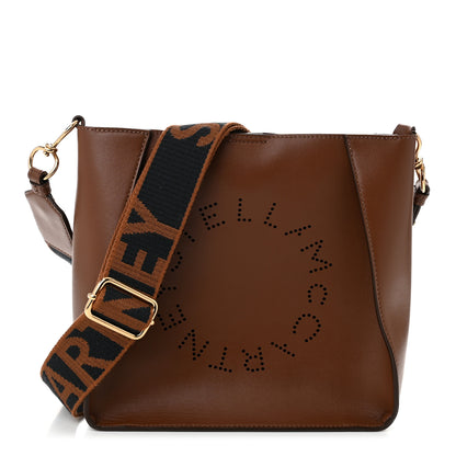 Stella McCartney Eco Alter Nappa Perforated Logo Mini Crossbody Cinnamon 1 of 8