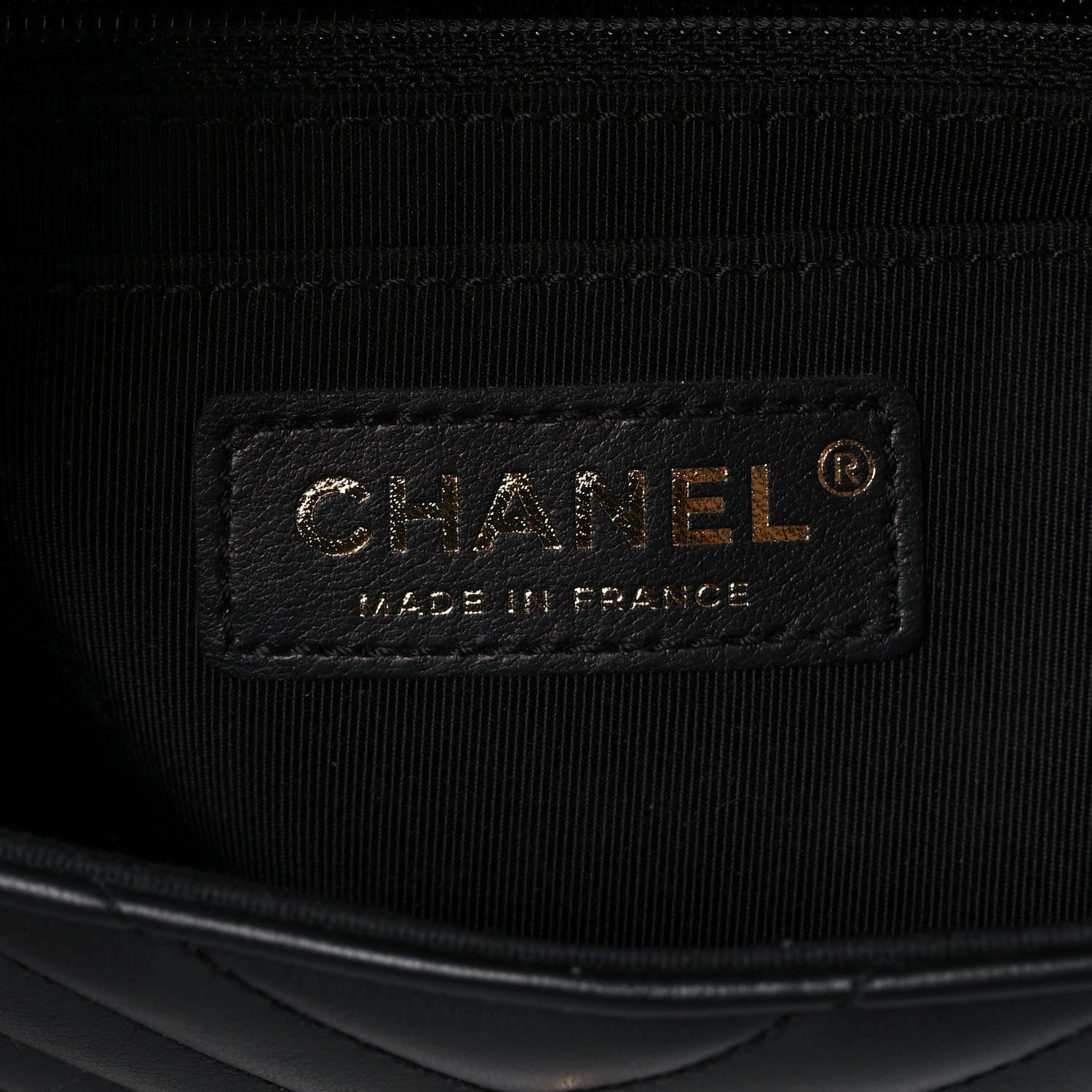 Chanel Calfskin Chevron Quilted Mini Statement Flap Black 5 of 12