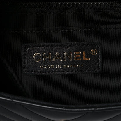 Chanel Calfskin Chevron Quilted Mini Statement Flap Black 5 of 12