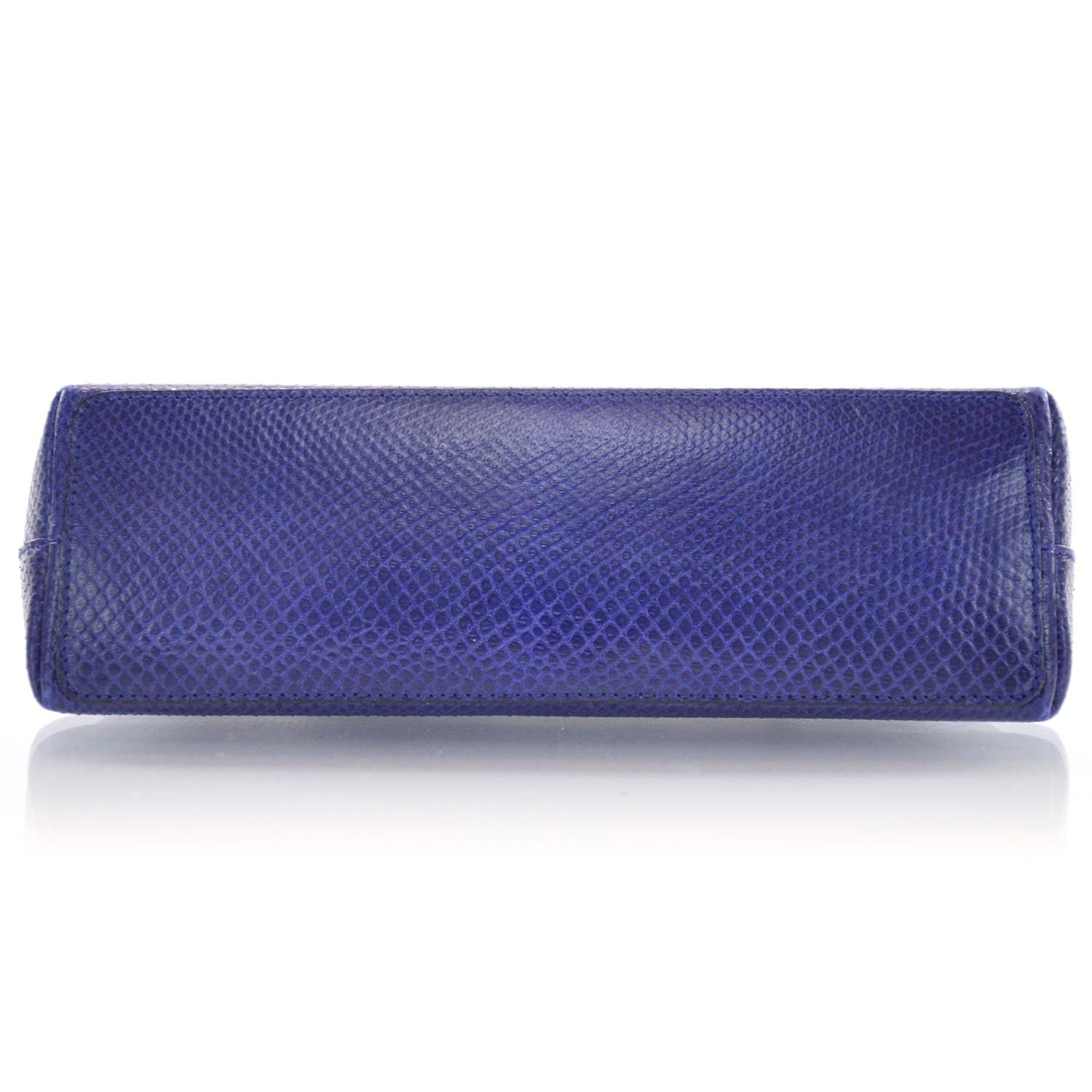 Gucci Lizard Embossed Leather Shoulder Bag Purple 6 of 9