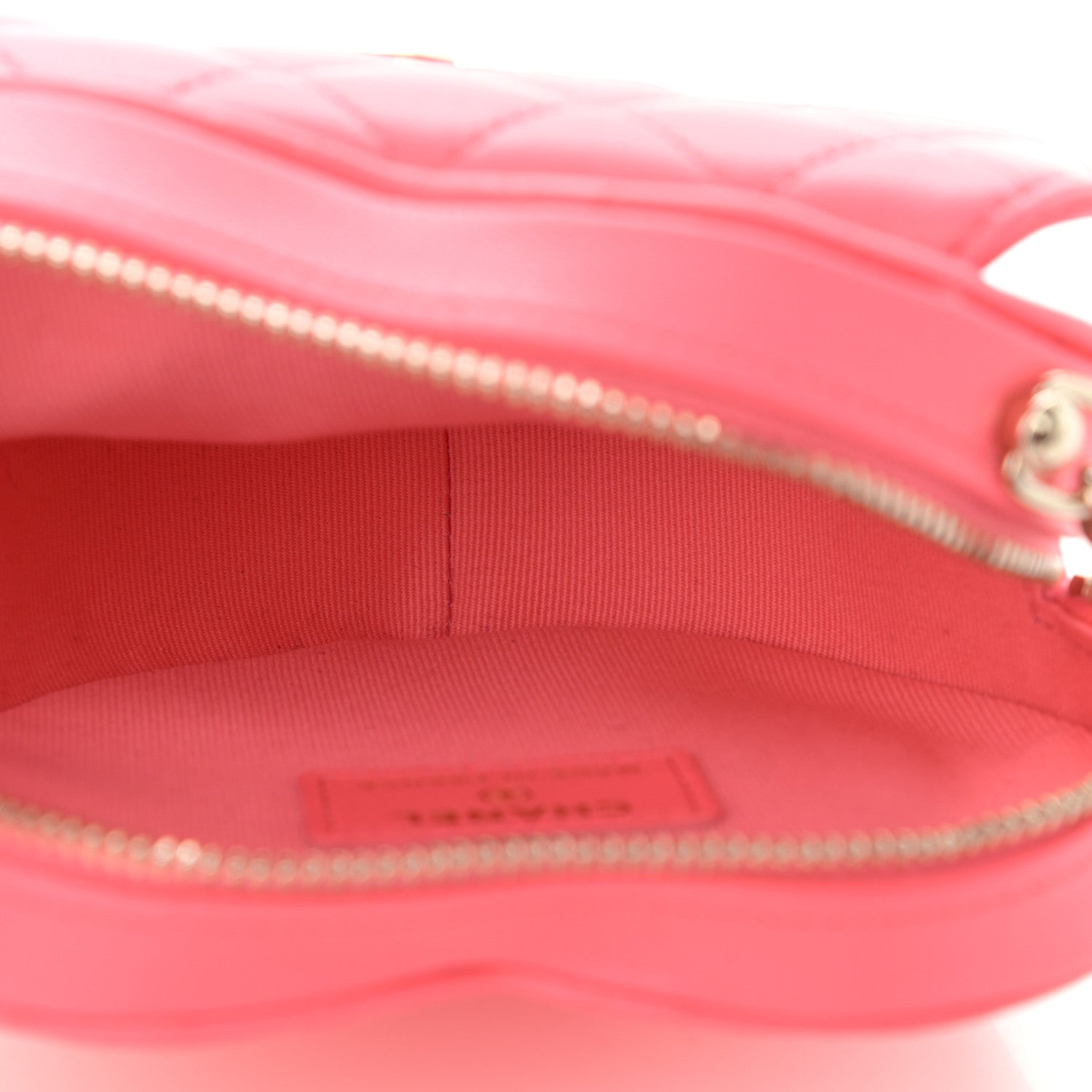 Chanel Lambskin Quilted CC In Love Heart Clutch With Chain Pink 5 of 10