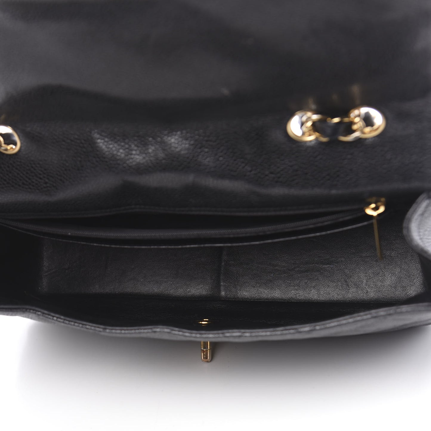 Caviar Quilted Jumbo Single Flap Black