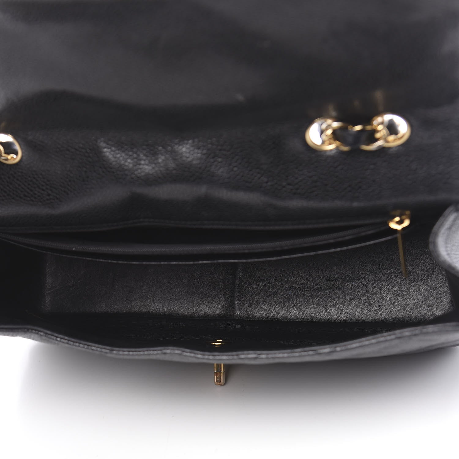 Chanel Caviar Quilted Jumbo Single Flap Black 6 of 14