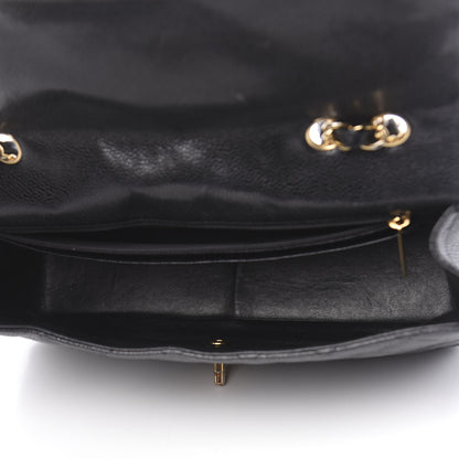 Chanel Caviar Quilted Jumbo Single Flap Black 6 of 14