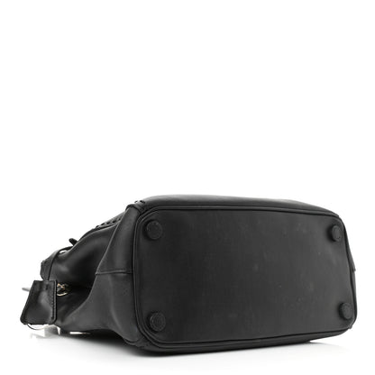 Prada City Calf Hand Stitched Small Galleria Double Zip Tote Black 5 of 12