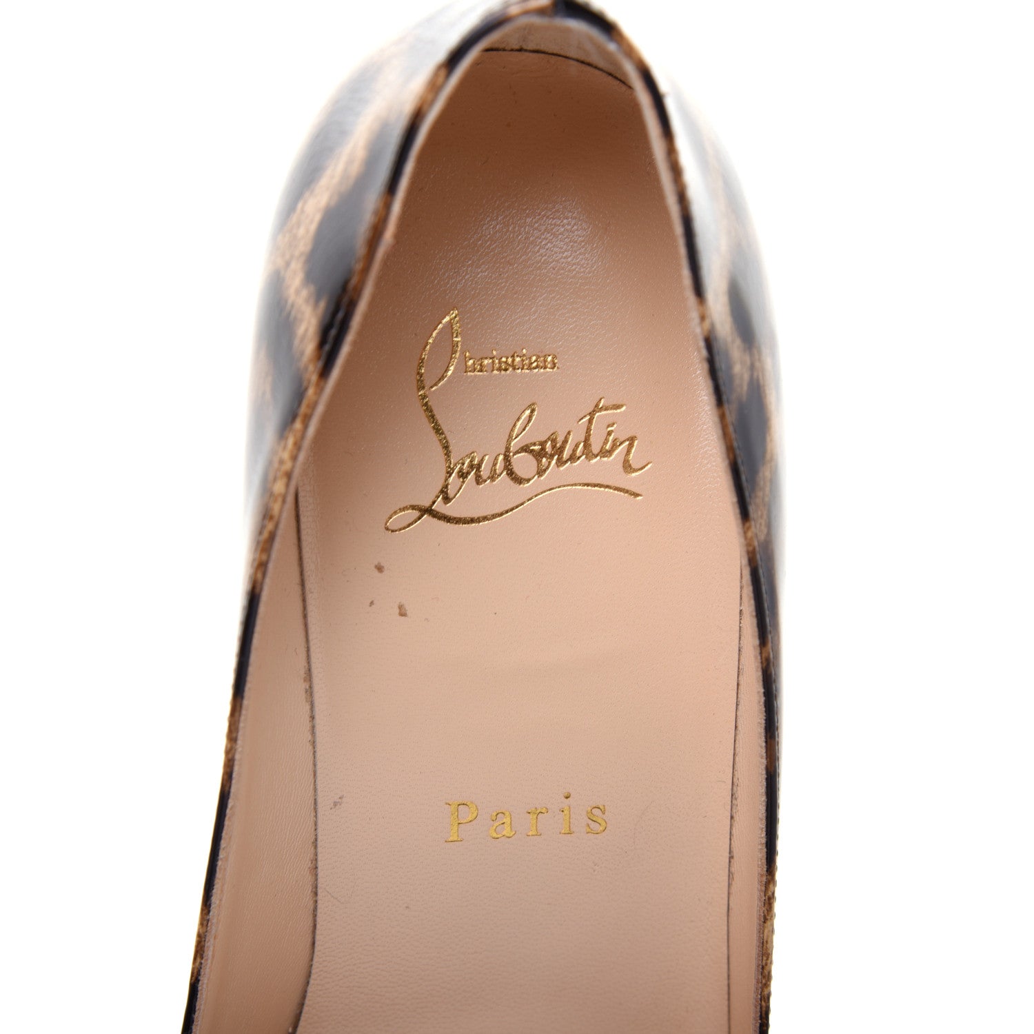 Christian Louboutin Patent Leopardino Decollete 70 Pumps 36.5 Brown 7 of 8