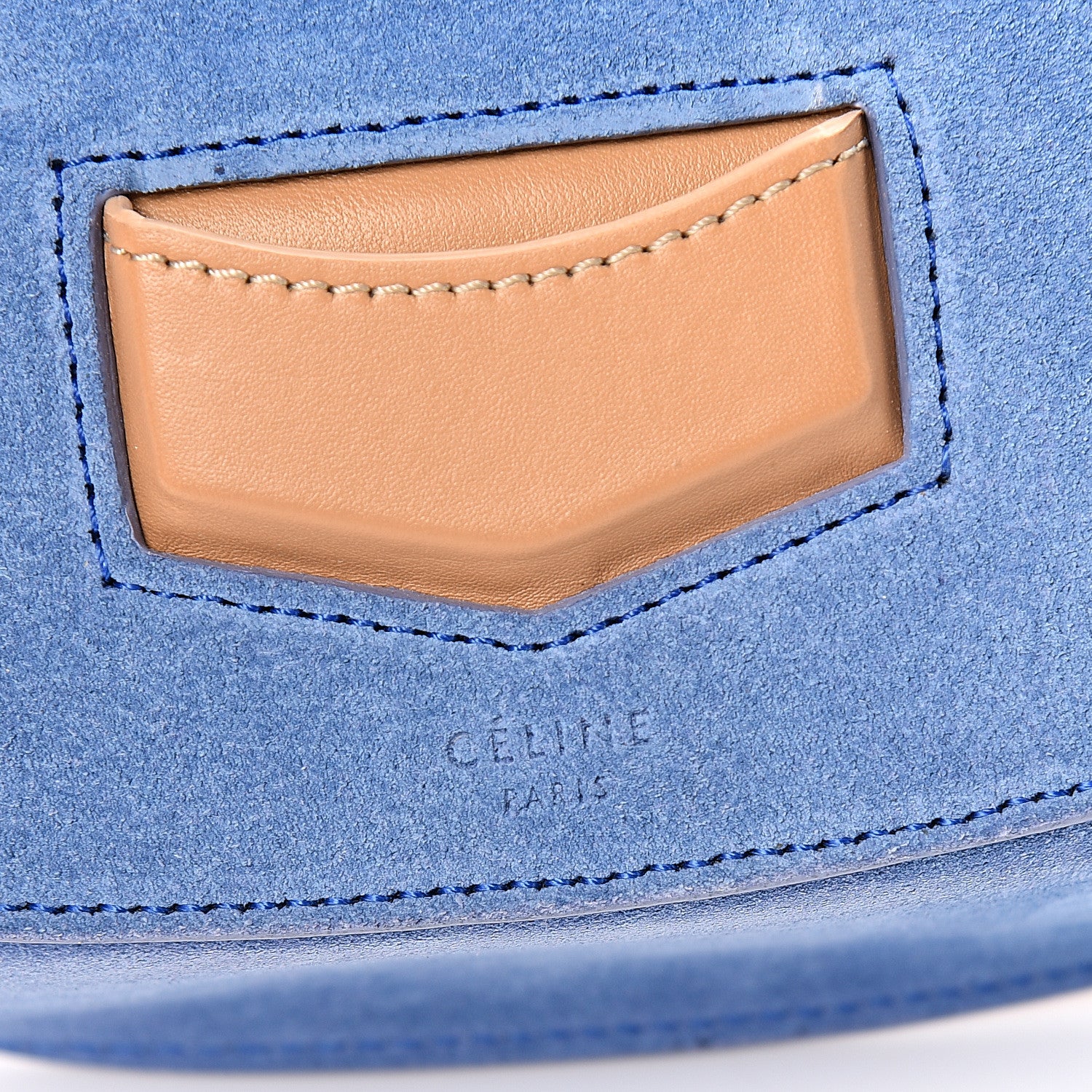 Celine Suede Small Trotteur Porcelain 6 of 9