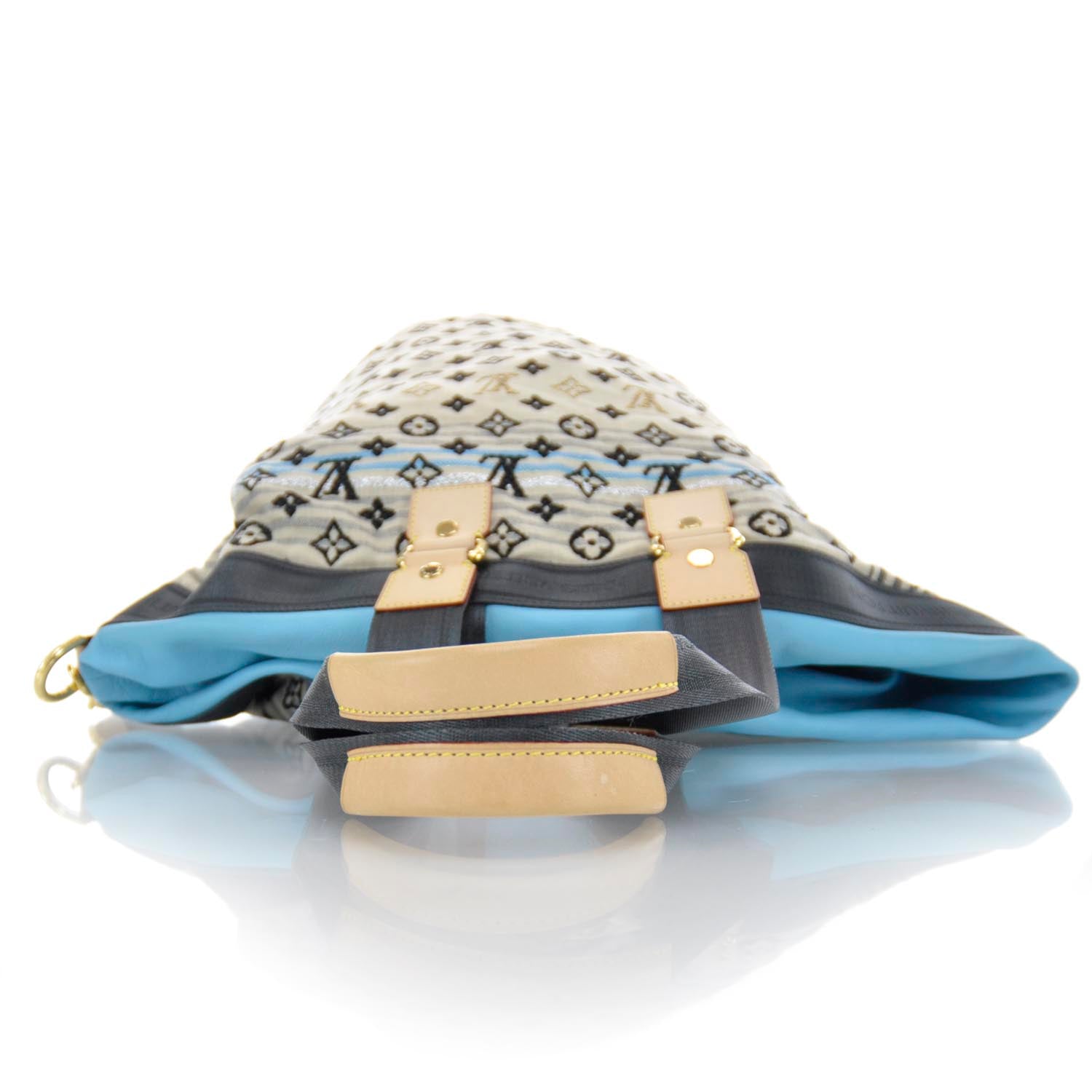 Louis Vuitton Monogram Cheche Gypsy GM Bag Blue 4 of 14