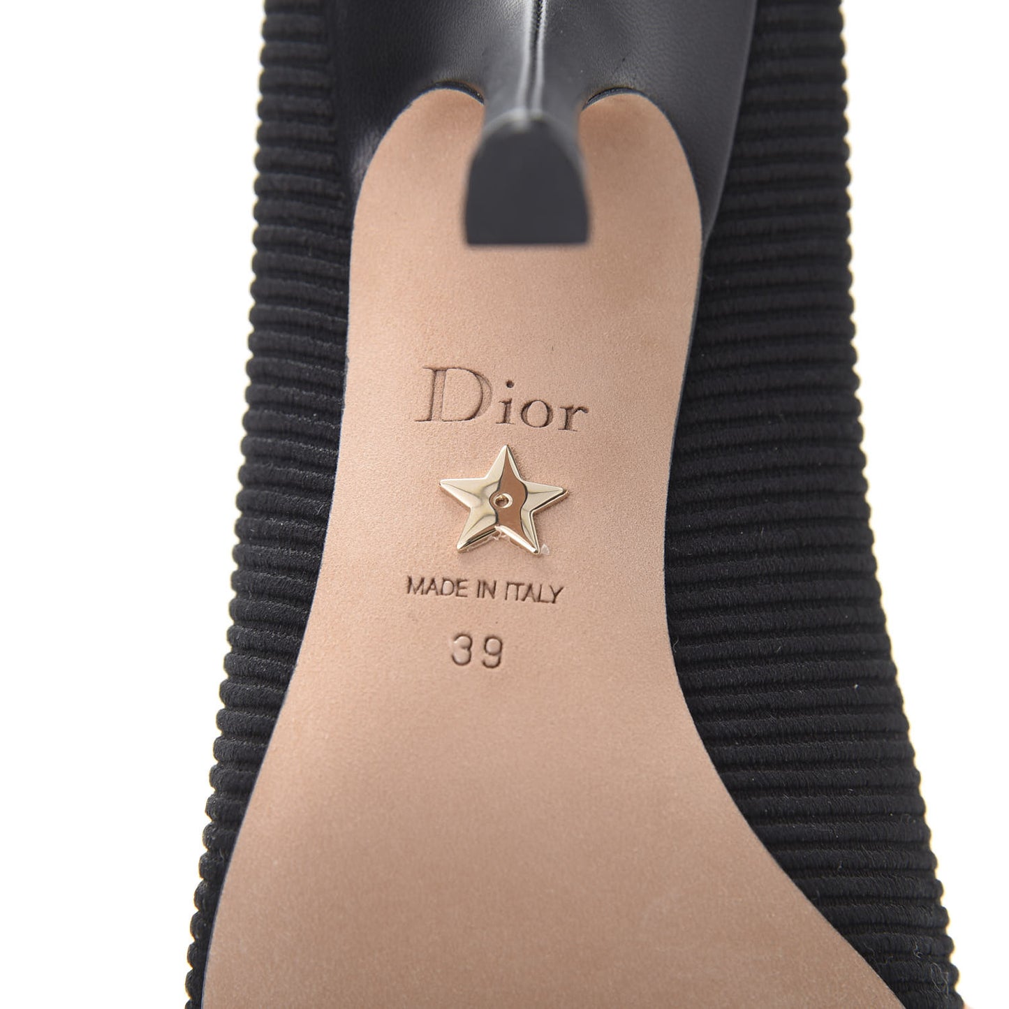 Technical Canvas Ribbon Embroidered J'Adior 100mm Pumps 39 Black