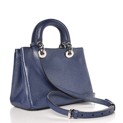 Christian Dior Metallic Bullcalf Small Diorissimo Blue 3 of 7