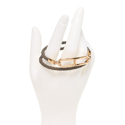 Hermes Swift Roulis Double Tour Bracelet T2 Etoupe 2 of 5