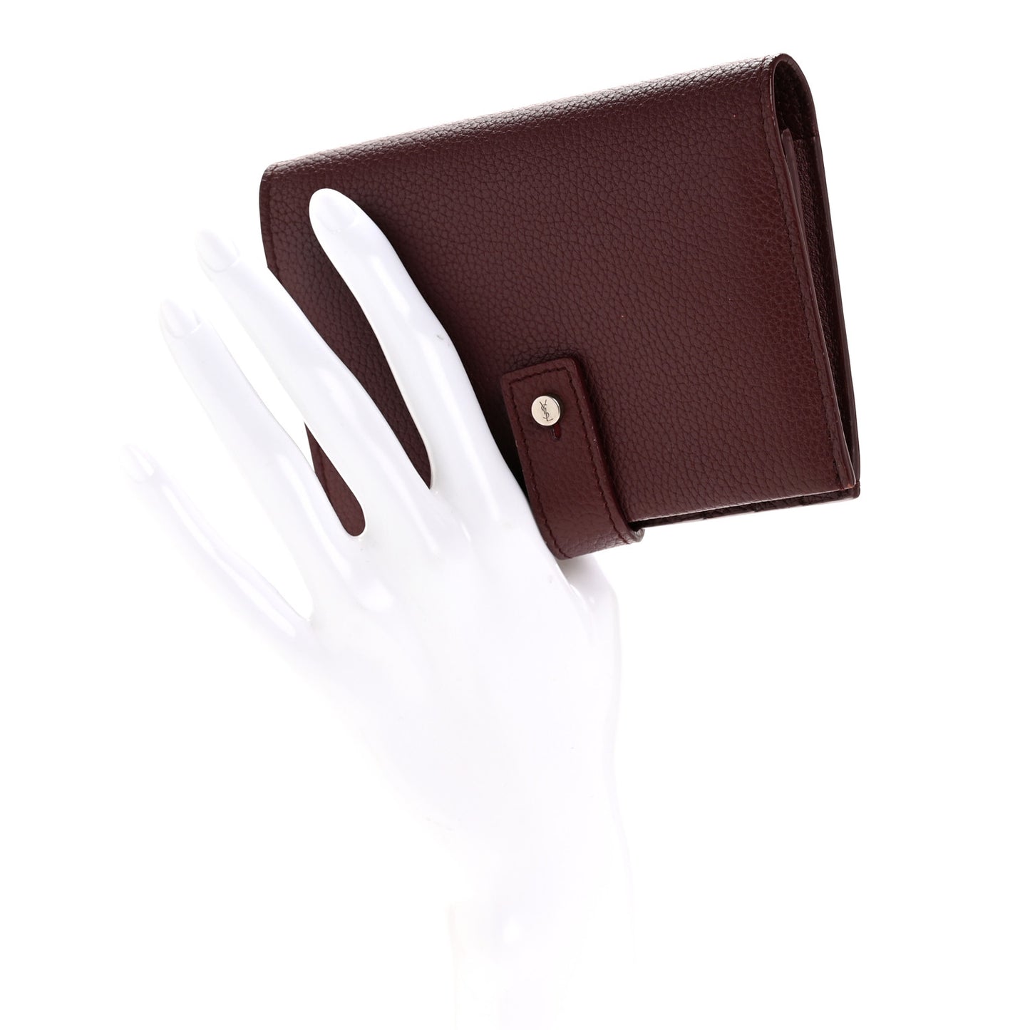 Grained Calfskin Sac De Jour Compact Wallet Rouge Legion