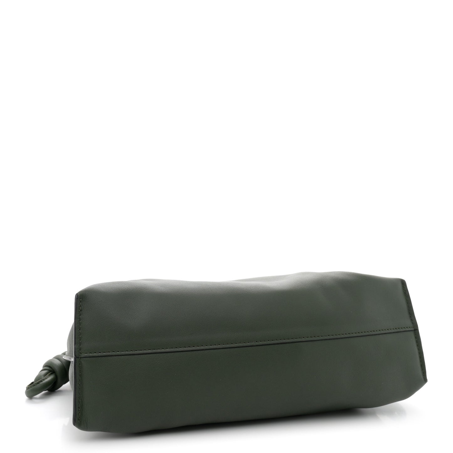 Nappa Flamenco Knot Clutch Vintage Khaki