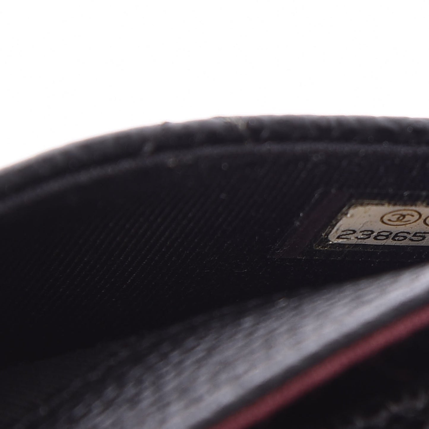 Caviar Quilted Flap Card Holder Black