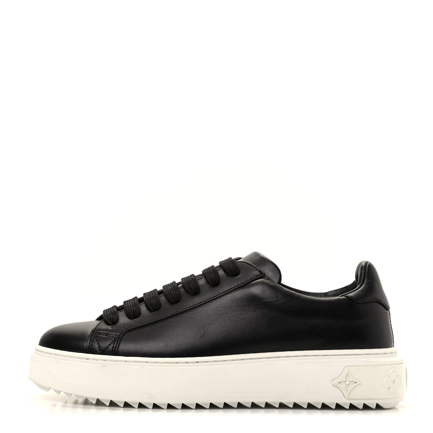 Calfskin Time Out Sneakers 37 Black