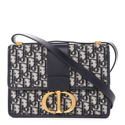 Christian Dior Oblique 30 Montaigne Flap Bag Blue 1 of 11