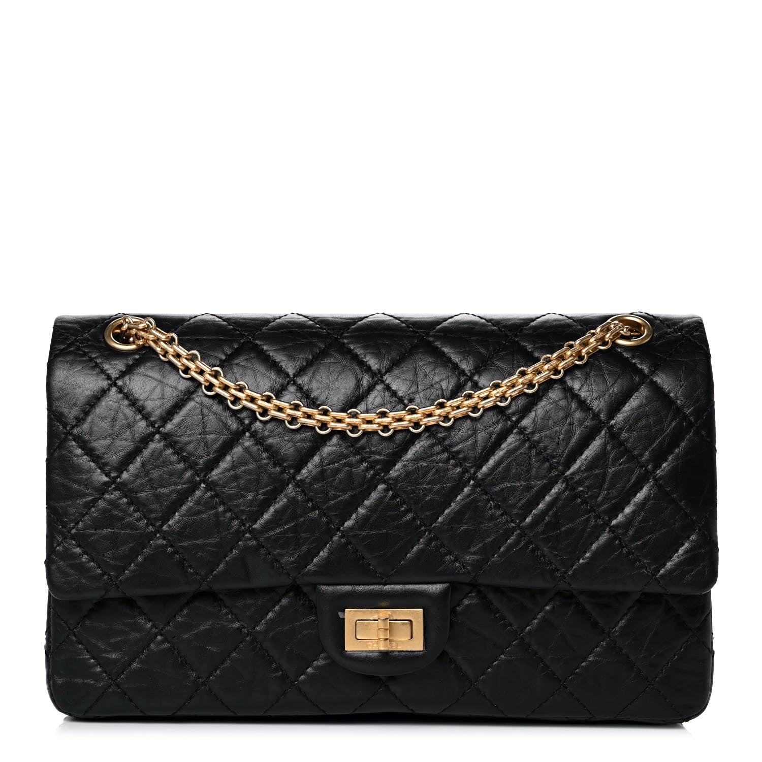 Chanel Aged Calfskin Quilted 2.55 Reissue 227 Flap Black 1 of 12