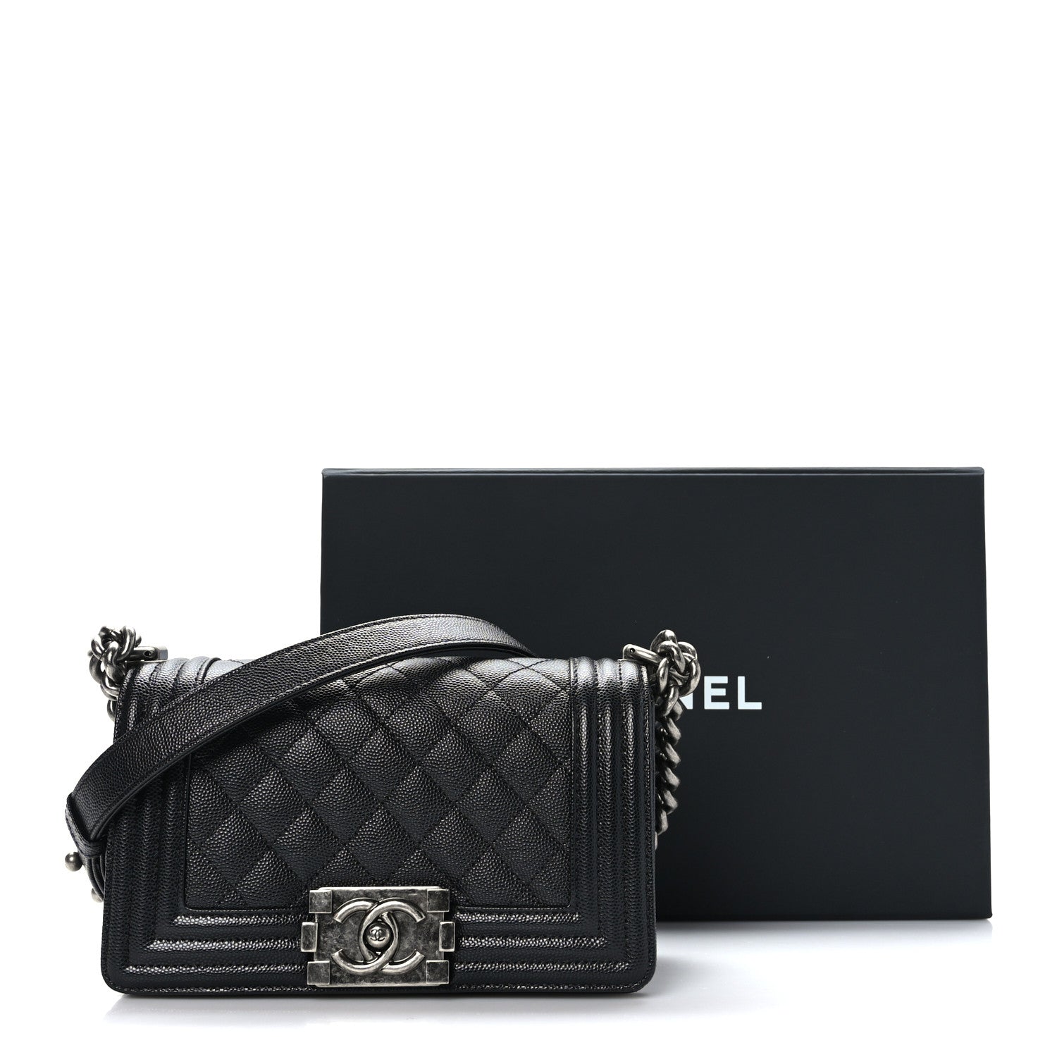Chanel Caviar Quilted Small Boy Flap Black 10 of 10