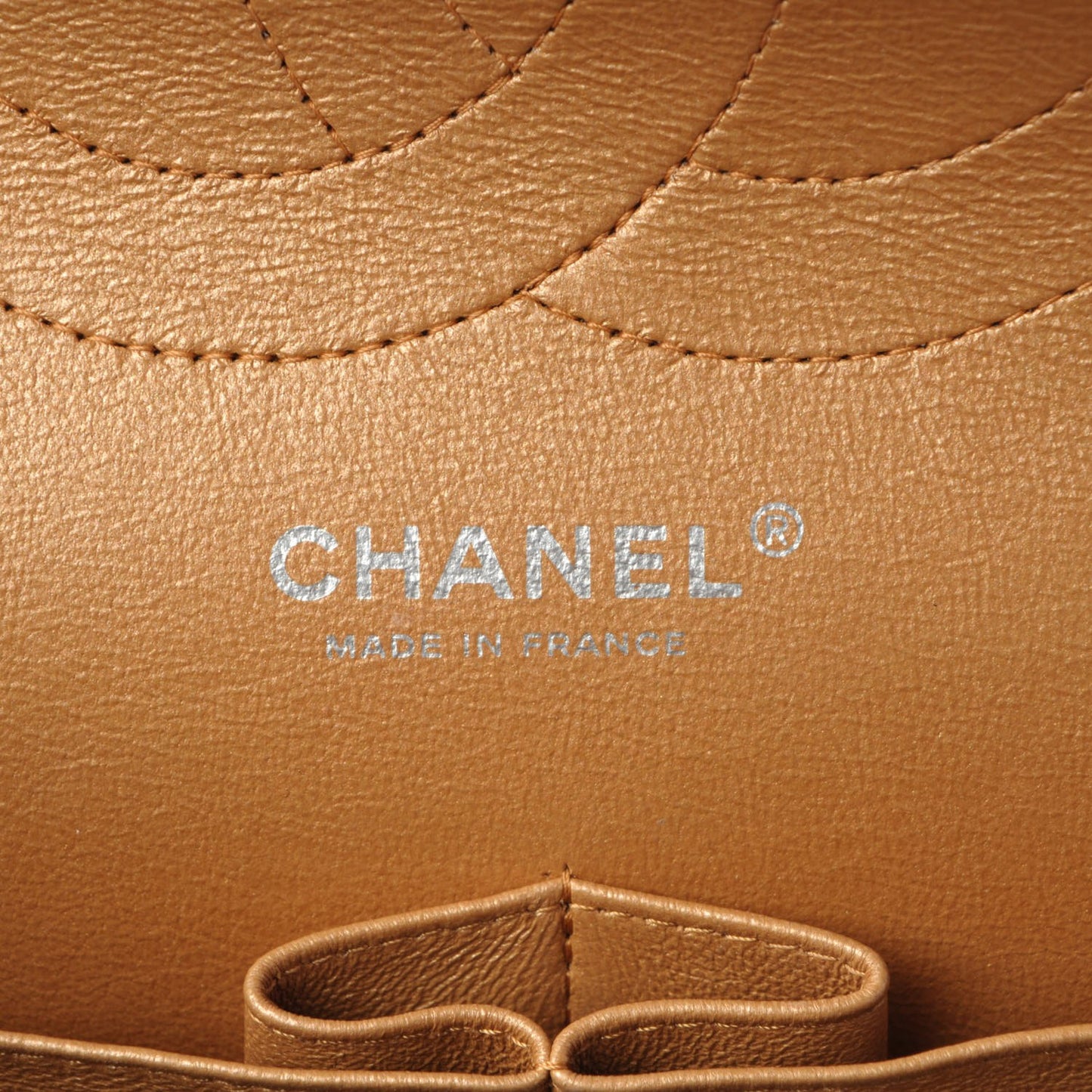 Metallic Caviar Quilted Jumbo Double Flap Copper