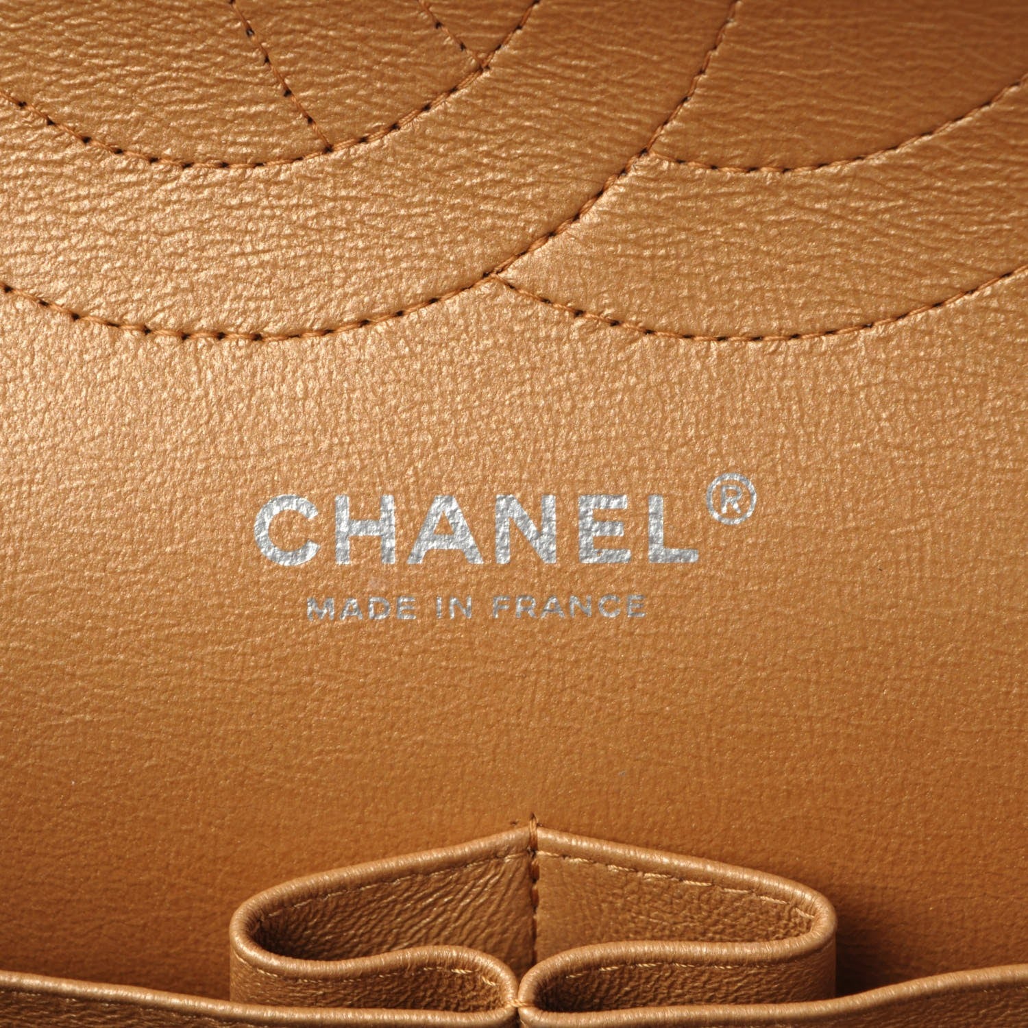 Chanel Metallic Caviar Quilted Jumbo Double Flap Copper 6 of 8