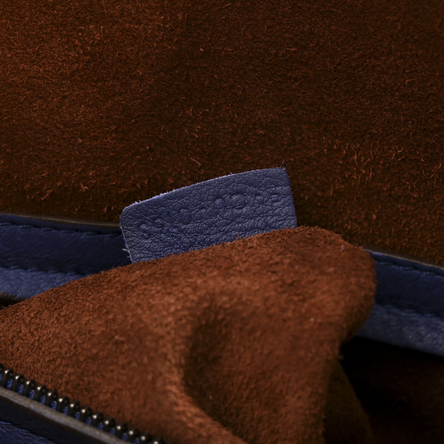 Grained Calfskin Medium Phantom Luggage Indigo