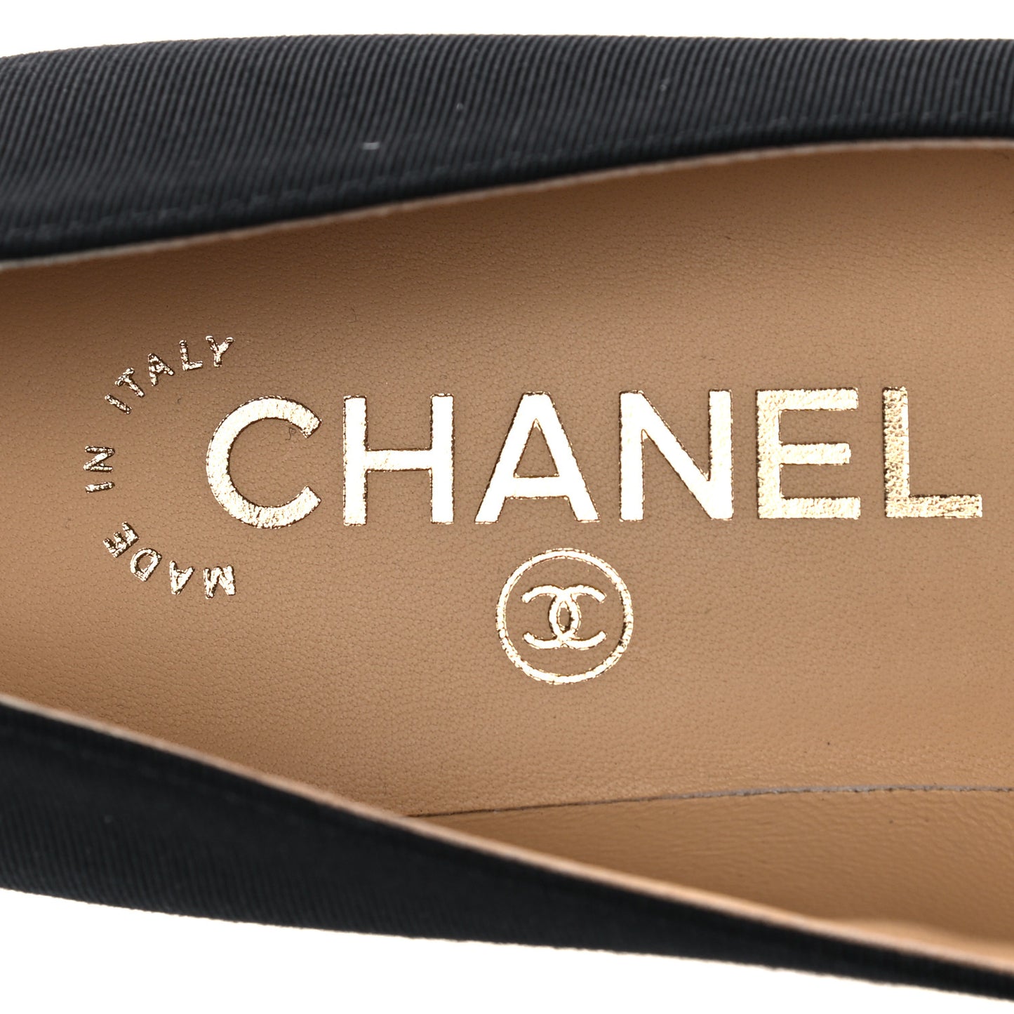 Grosgrain Cap Toe CC Pumps 36.5 Black