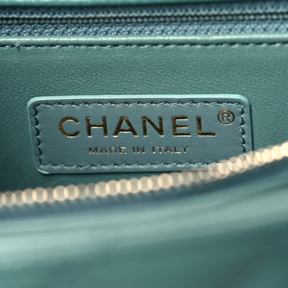 Chanel Caviar Quilted Small Coco Handle Flap Green 7 of 11