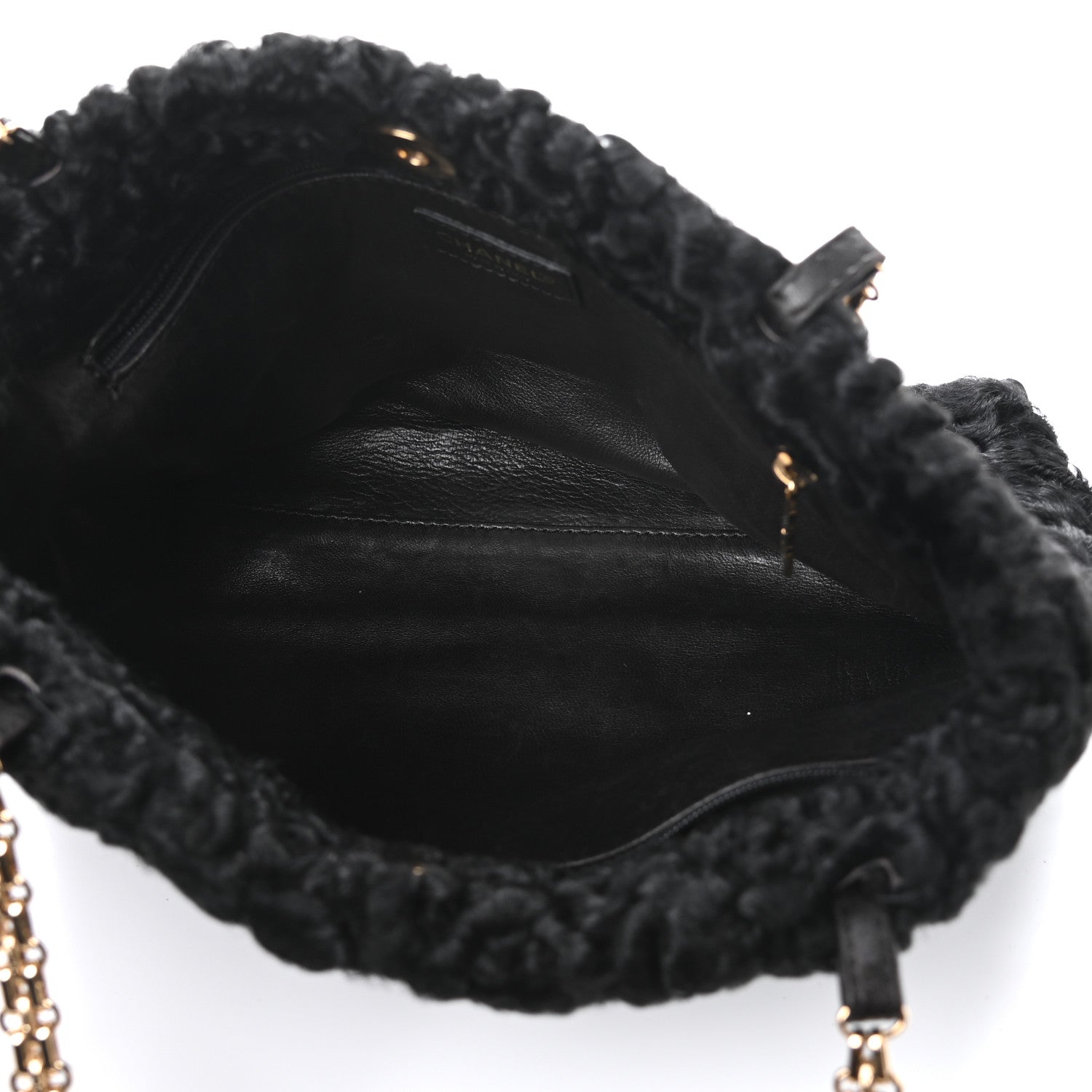 Chanel Persian Lamb Fur Shoulder Bag Black 4 of 9