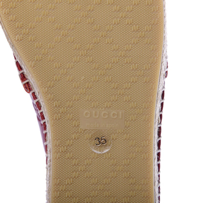 Gucci Guccissima Signature Espadrilles 35 Hibiscus Red 7 of 10