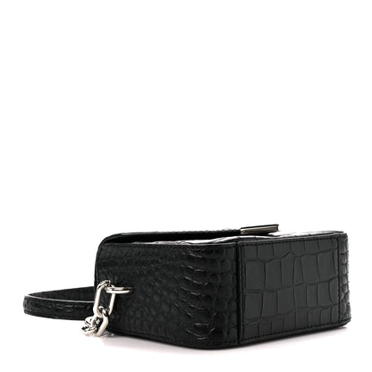 Alexander Wang Crocodile Calfskin Embossed Mini Prisma Envelope Shoulder Black 4 of 11