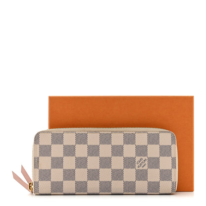 Louis Vuitton Damier Azur Clemence Wallet Rose Ballerine 10 of 10