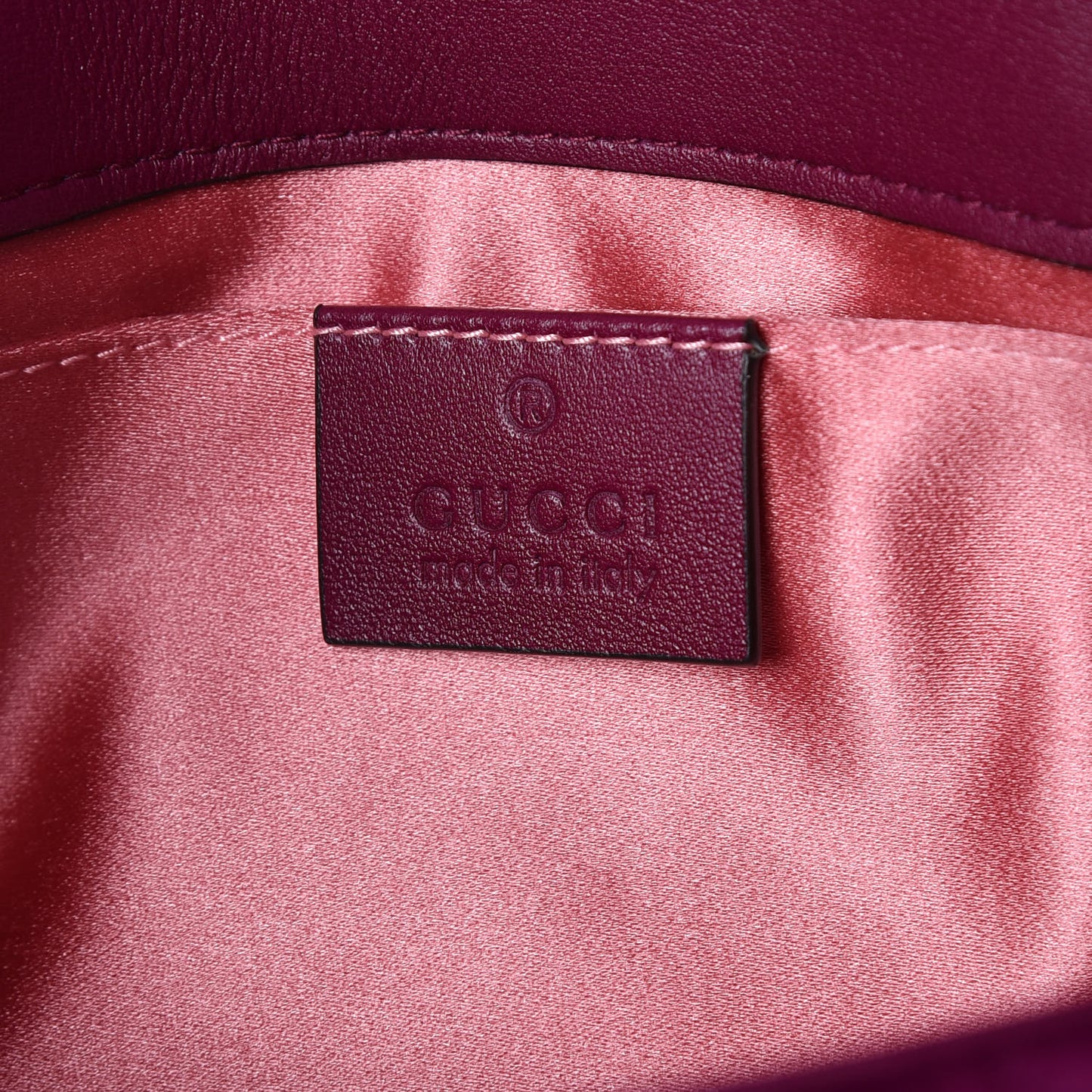 Velvet Matelasse Mini GG Marmont Shoulder Bag Fuchsia Violet Cyclamen