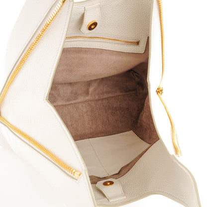 Tom Ford Pebbled Calfskin Jennifer Side-Zip Hobo White 5 of 7